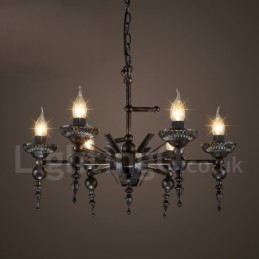 Loja de iluminação de aço estilo industrial, lustre pendente, luz