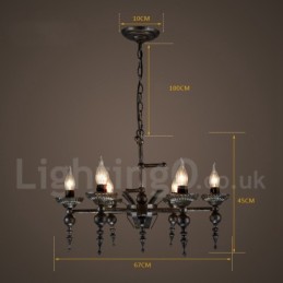 Loja de iluminação de aço estilo industrial, lustre pendente, luz