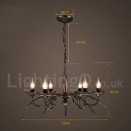 Loja de iluminação de aço estilo industrial, lustre pendente, luz