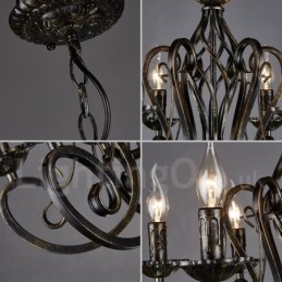 Loja de iluminação de aço estilo industrial, lustre pendente, luz