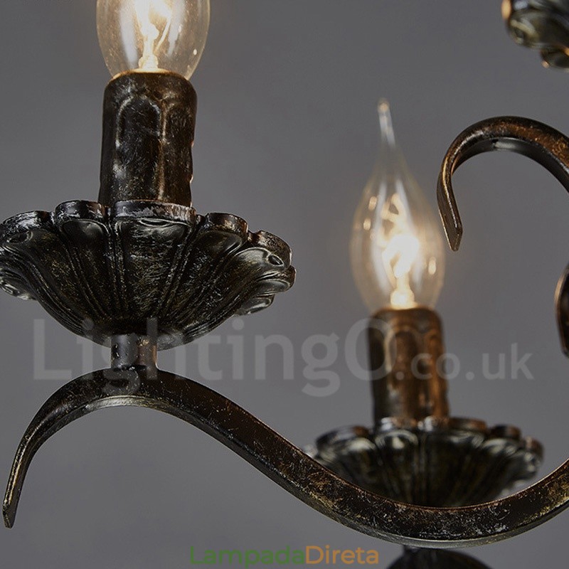 Loja de iluminação de aço estilo industrial, lustre pendente, luz
