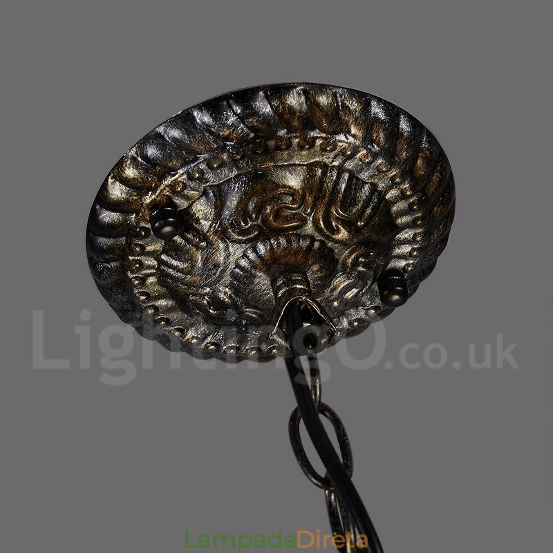 Loja de iluminação de aço estilo industrial, lustre pendente, luz