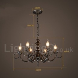 Loja de iluminação de aço estilo industrial, lustre pendente, luz