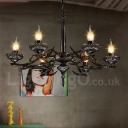 Loja de iluminação de aço estilo industrial, lustre pendente, luz