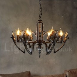 Loja de iluminação de aço estilo industrial, lustre pendente, luz
