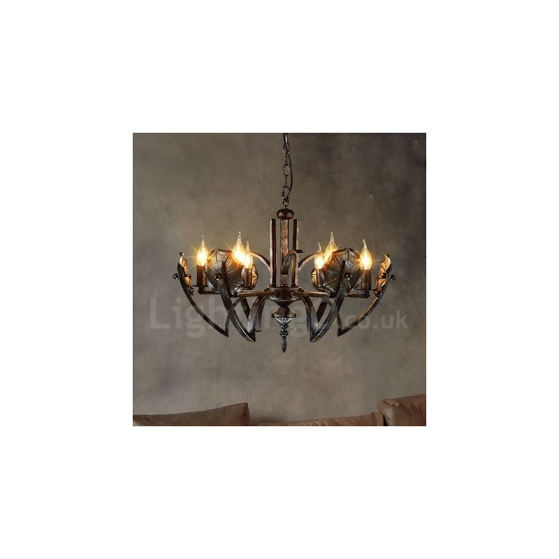 Loja de iluminação de aço estilo industrial, lustre pendente, luz