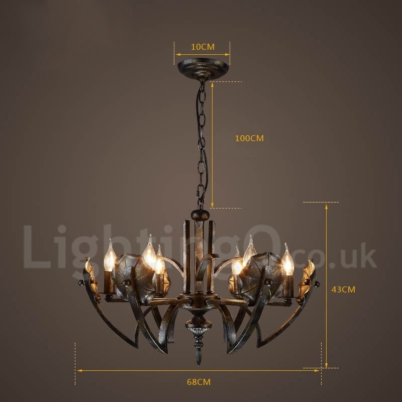 Loja de iluminação de aço estilo industrial, lustre pendente, luz