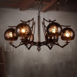 Loja de iluminação de aço estilo industrial, lustre pendente, luz