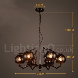 Loja de iluminação de aço estilo industrial, lustre pendente, luz