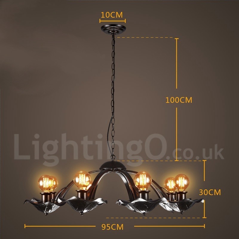 Loja de iluminação de aço estilo industrial, lustre pendente, luz