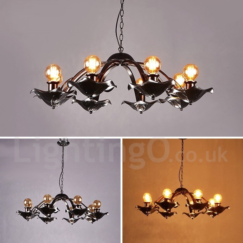 Loja de iluminação de aço estilo industrial, lustre pendente, luz