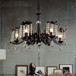 Loja de iluminação de aço estilo industrial, lustre pendente, luz