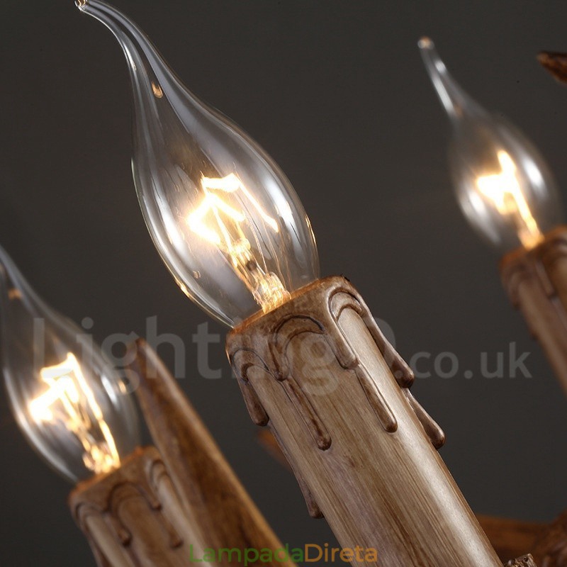 Loja de iluminação de resina de estilo industrial, lustre pendente, luz