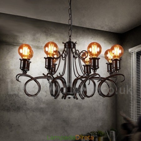 Loja de iluminação de aço estilo industrial, lustre pendente, luz Loja de iluminação de aço estilo industrial, lustre pendente, luz