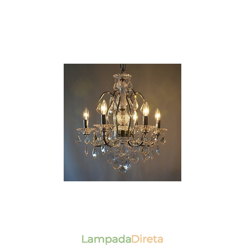 Luminária de teto com 6 luzes
