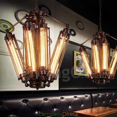 Loja de iluminação de aço estilo industrial, lustre pendente, luz Loja de iluminação de aço estilo industrial, lustre pendente, luz
