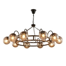 Loja de iluminação de aço estilo industrial, lustre pendente, luz
