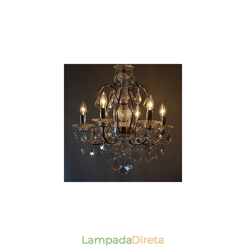 Luminária de teto com 6 luzes