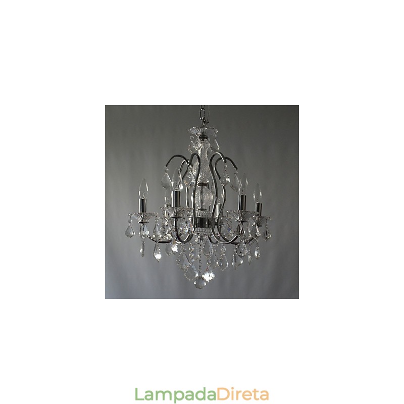 Luminária de teto com 6 luzes
