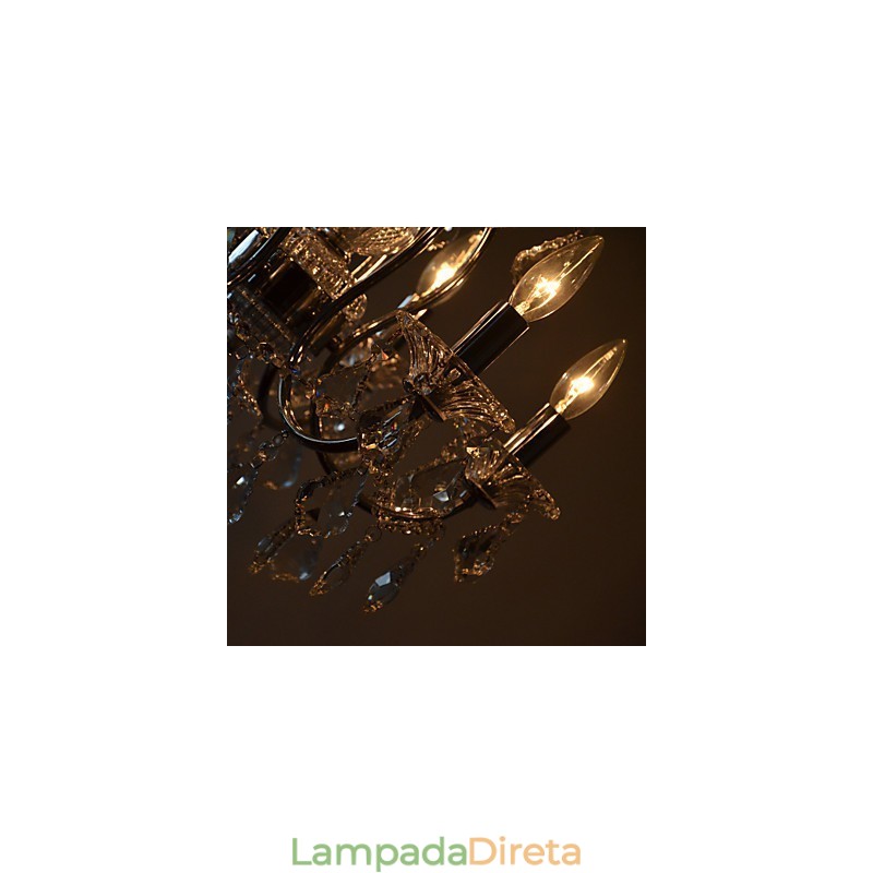 Luminária de teto com 6 luzes