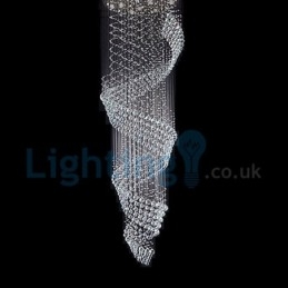 Lustre moderno contemporâneo, luminária pendente embutida, luz de gota de chuva de cristal