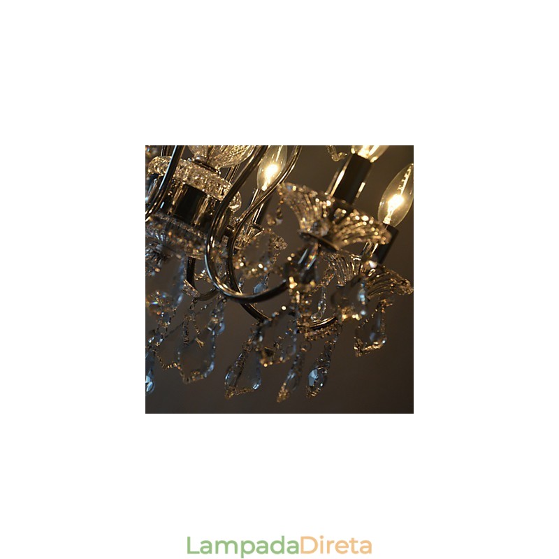 Luminária de teto com 6 luzes