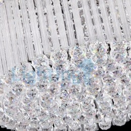 Lustre moderno contemporâneo, luminária pendente embutida, luz de gota de chuva de cristal