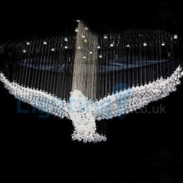 Lustre moderno contemporâneo, luminária pendente embutida, luz de gota de chuva de cristal