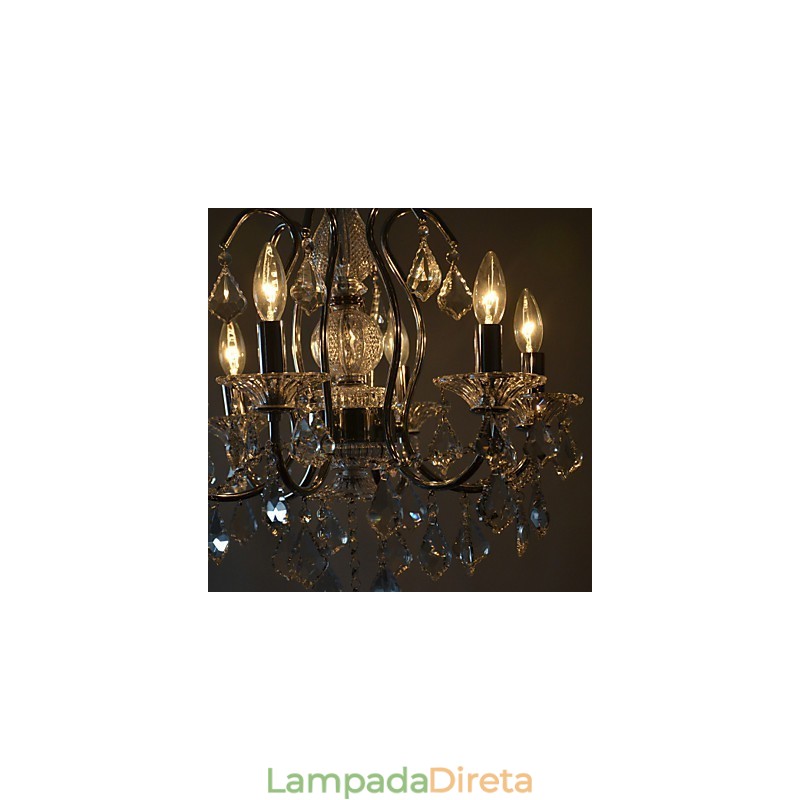 Luminária de teto com 6 luzes