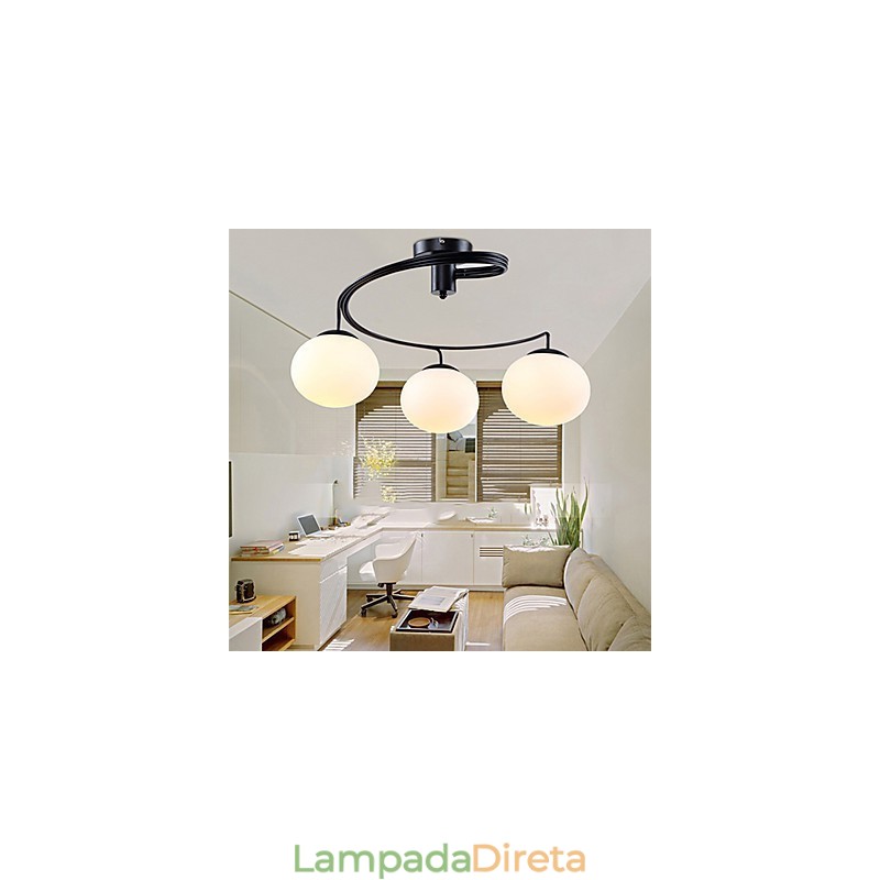 Luminárias pendentes modernas contemporâneas de metal