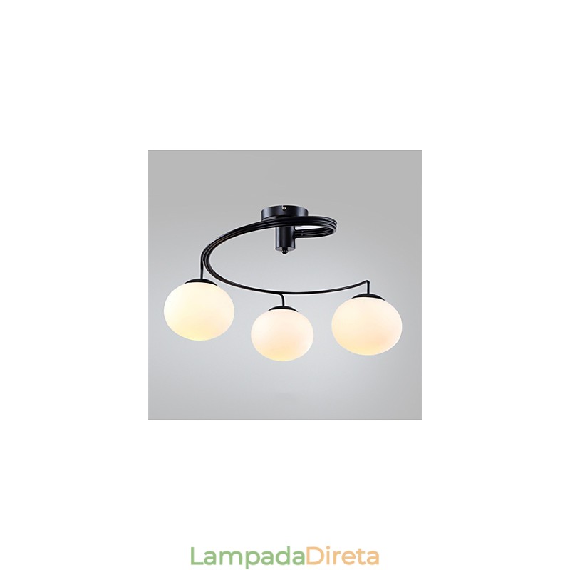 Luminárias pendentes modernas contemporâneas de metal