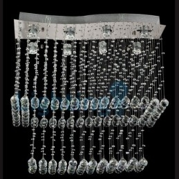 Lustre moderno contemporâneo, luminária pendente embutida, luz de gota de chuva de cristal