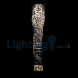 Lustre moderno contemporâneo, luminária pendente embutida, luz de gota de chuva de cristal