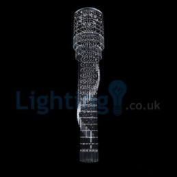 Lustre moderno contemporâneo, luminária pendente embutida, luz de gota de chuva de cristal
