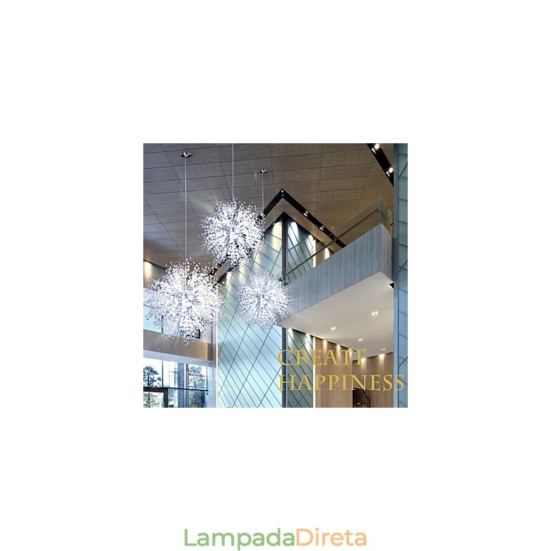 Lustre Pendente Luz imitação Globo Cristal