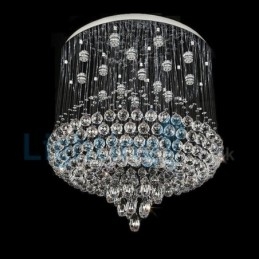 Lustre moderno contemporâneo, luminária pendente embutida, luz de gota de chuva de cristal
