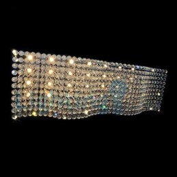 Lustre moderno contemporâneo, luminária pendente embutida, luz de gota de chuva de cristal