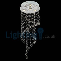 Lustre moderno contemporâneo, luminária pendente embutida, luz de gota de chuva de cristal