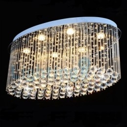 Lustre moderno contemporâneo, luminária pendente embutida, luz de gota de chuva de cristal