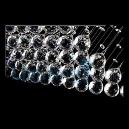 Lustre moderno contemporâneo, luminária pendente embutida, luz de gota de chuva de cristal