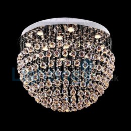 Lustre moderno contemporâneo, luminária pendente embutida, luz de gota de chuva de cristal
