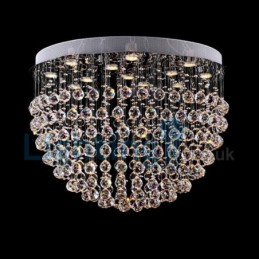 Lustre moderno contemporâneo, luminária pendente embutida, luz de gota de chuva de cristal