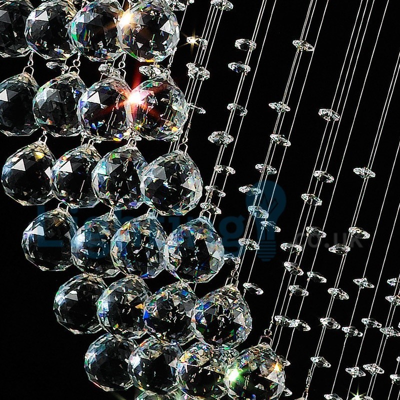 Lustre moderno contemporâneo, luminária pendente embutida, luz de gota de chuva de cristal