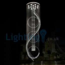 Lustre moderno contemporâneo, luminária pendente embutida, luz de gota de chuva de cristal