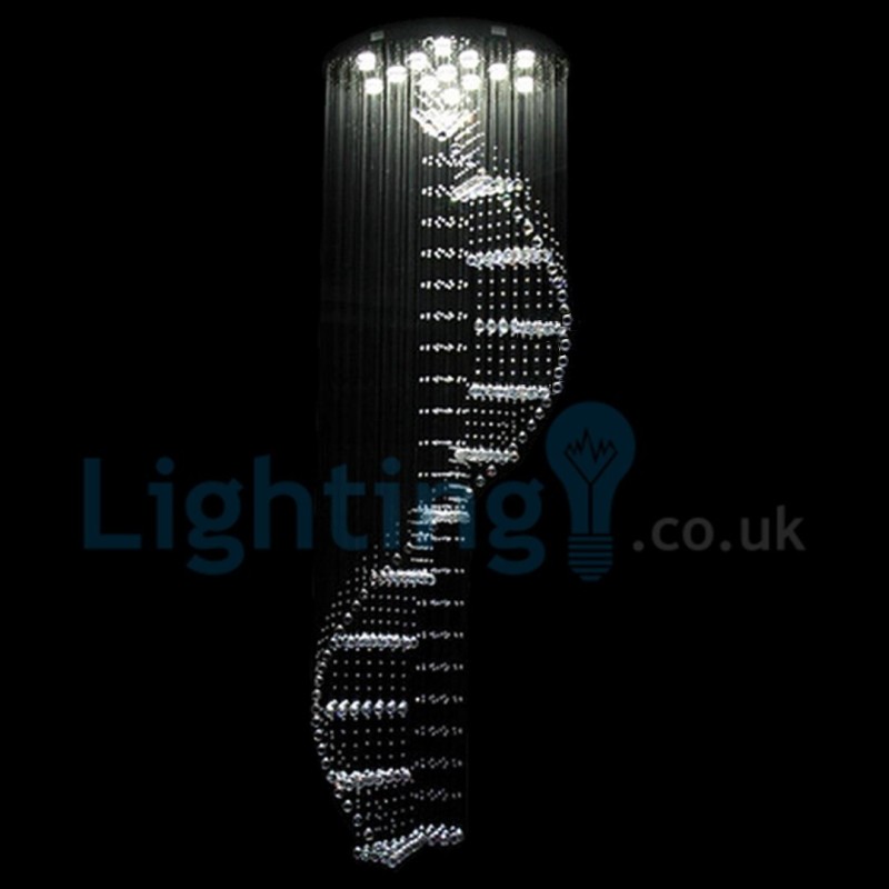 Lustre moderno contemporâneo, luminária pendente embutida, luz de gota de chuva de cristal