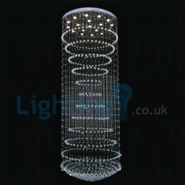 Lustre moderno contemporâneo, luminária pendente embutida, luz de gota de chuva de cristal