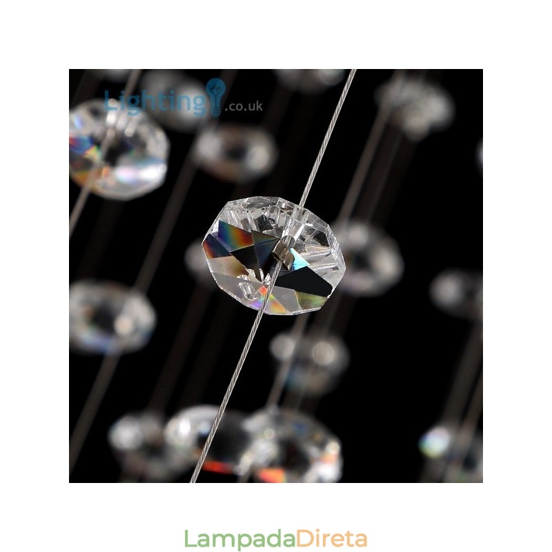 Lustre de cristal moderno ninho de pássaro luxo duplex lâmpada de teto