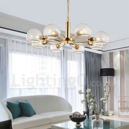 Lustre nórdico pós-moderno criativo de vidro mágico com 8 luzes