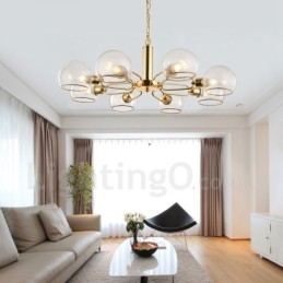 Lustre nórdico pós-moderno criativo de vidro mágico com 8 luzes