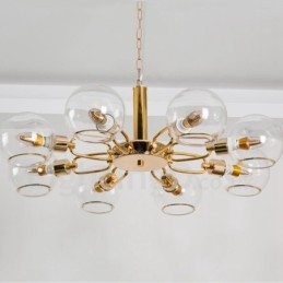 Lustre nórdico pós-moderno criativo de vidro mágico com 8 luzes
